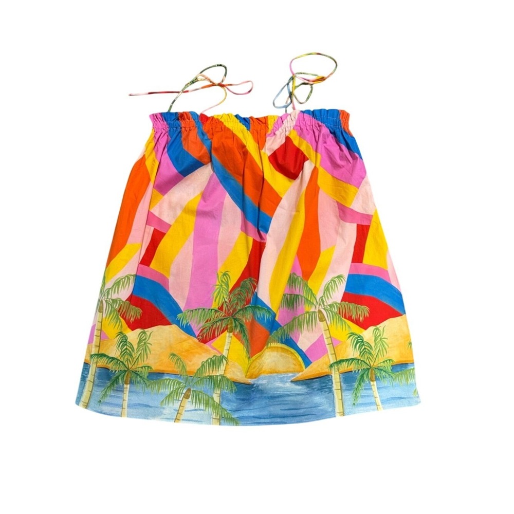 Show Me Your Mumu Womens Rainbow Key Angel Mini Dress XL Strappy Beach Tropical - Picture 2 of 10